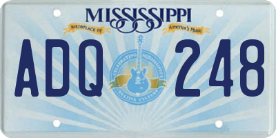 MS license plate ADQ248