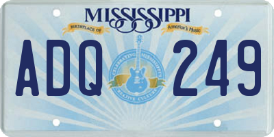 MS license plate ADQ249