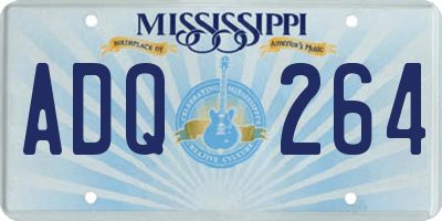 MS license plate ADQ264