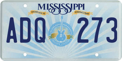 MS license plate ADQ273