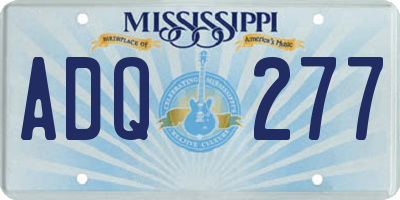 MS license plate ADQ277