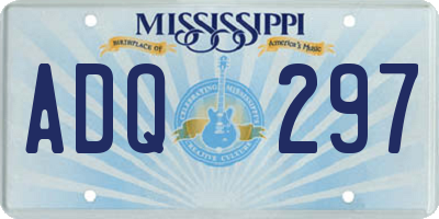 MS license plate ADQ297