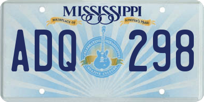 MS license plate ADQ298