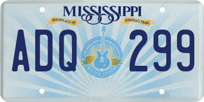 MS license plate ADQ299