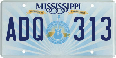 MS license plate ADQ313