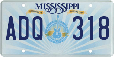 MS license plate ADQ318