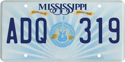 MS license plate ADQ319