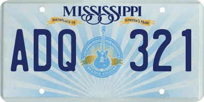 MS license plate ADQ321