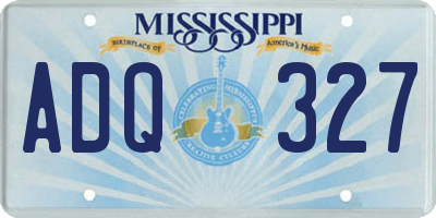 MS license plate ADQ327