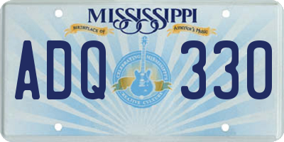 MS license plate ADQ330