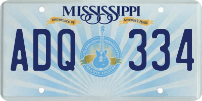 MS license plate ADQ334