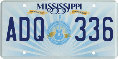 MS license plate ADQ336