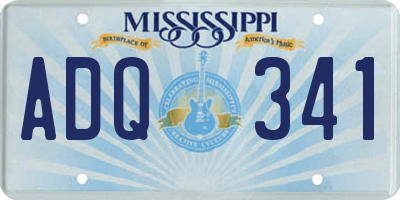 MS license plate ADQ341