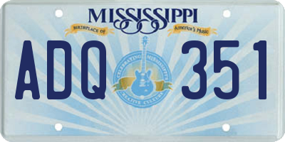 MS license plate ADQ351