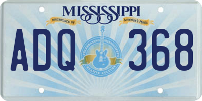 MS license plate ADQ368