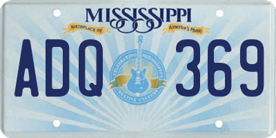 MS license plate ADQ369