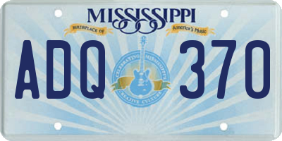 MS license plate ADQ370