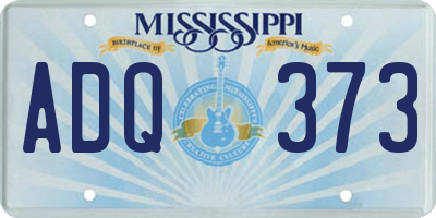 MS license plate ADQ373
