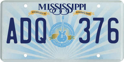 MS license plate ADQ376