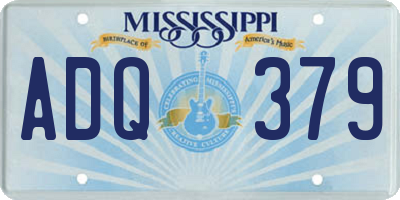 MS license plate ADQ379