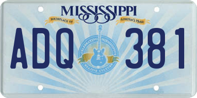 MS license plate ADQ381