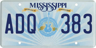 MS license plate ADQ383