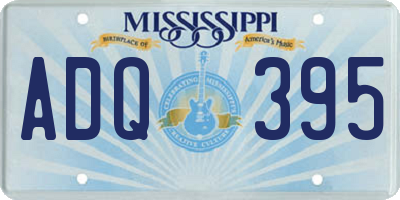 MS license plate ADQ395