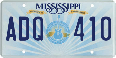 MS license plate ADQ410