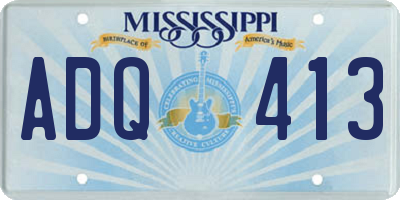 MS license plate ADQ413