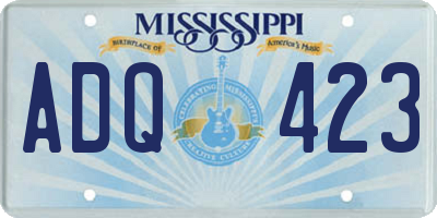 MS license plate ADQ423