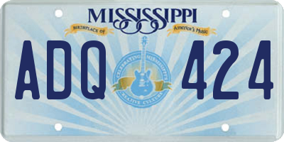 MS license plate ADQ424