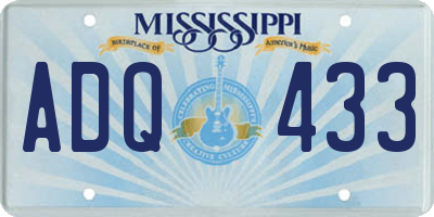 MS license plate ADQ433