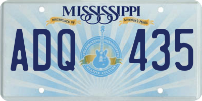 MS license plate ADQ435