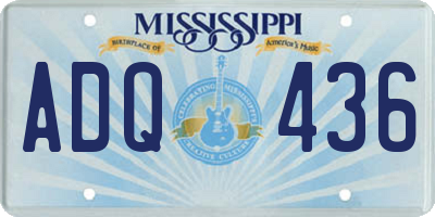 MS license plate ADQ436