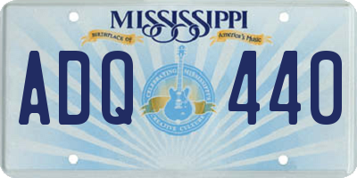 MS license plate ADQ440