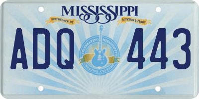 MS license plate ADQ443