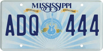 MS license plate ADQ444