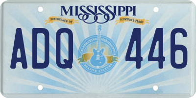 MS license plate ADQ446