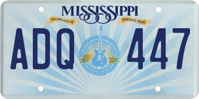 MS license plate ADQ447