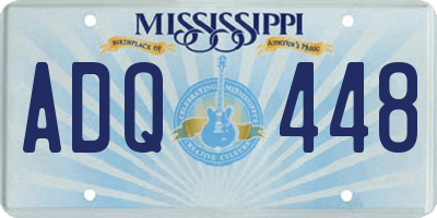 MS license plate ADQ448