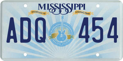 MS license plate ADQ454