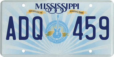 MS license plate ADQ459