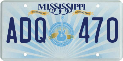 MS license plate ADQ470