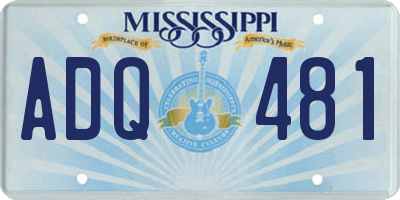 MS license plate ADQ481