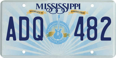 MS license plate ADQ482