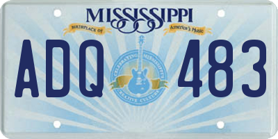 MS license plate ADQ483