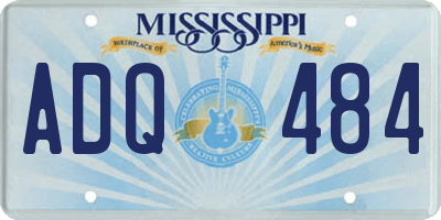 MS license plate ADQ484