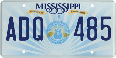 MS license plate ADQ485