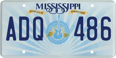 MS license plate ADQ486