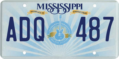 MS license plate ADQ487
